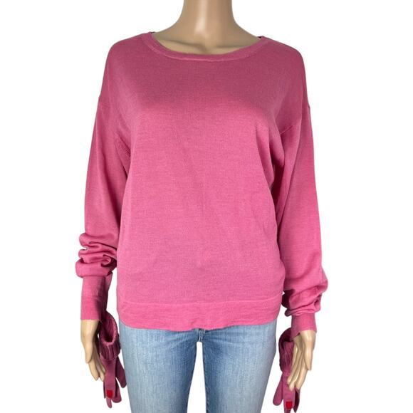 VIVETTA Yamada Pink Wool Crewneck Casual Sweater w/ Matching Gloves - Picture 12 of 12